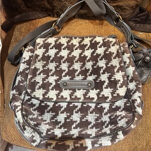 Vintage Juicy Couture Day Dreamer Houndstooth Brown and Cream Women's Bag‎